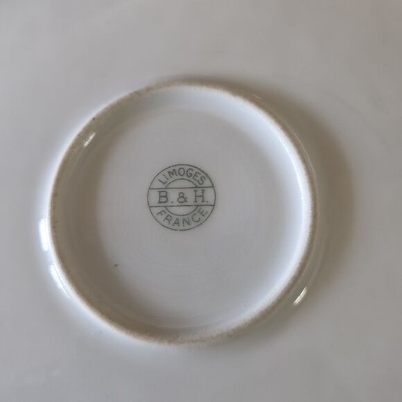 Limoges B&H Blakeman & Henderson Hand Painted Gold Rim Dish Woman Swan Cupid 12" - Picture 6 of 13